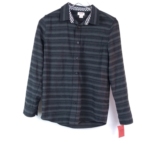 Mossimo Button Down Stiped Flannel Kid's Shirt - Picture 1 of 7